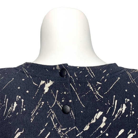 VINTAGE 1980's BETTINA RIEDEL Metallic Splatter Pattern Dress - Picture 4 of 8